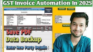 Fully  Automatic GST Invoice in Excel with Auto Save PDF and Data Backup | GST Invoice कैसे बनाएं