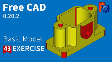 FreeCAD Tutorial for beginners,basic model exercise-43
