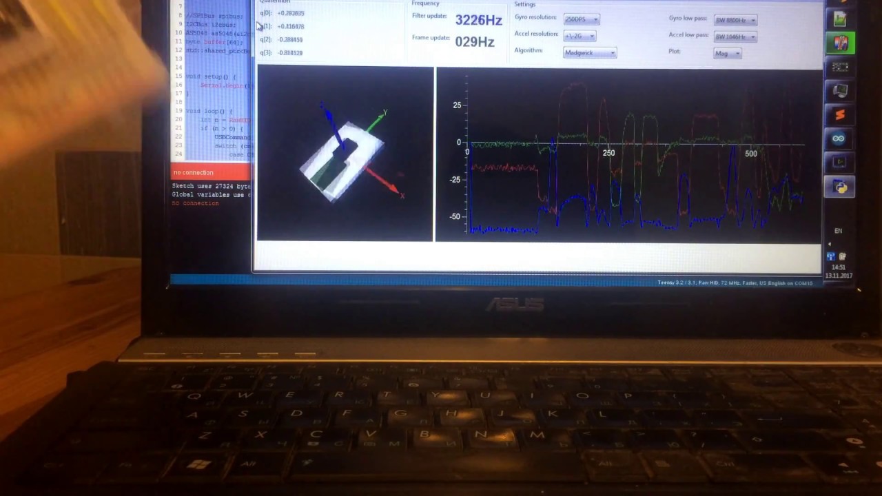 Playing with MPU9250 - YouTube