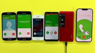 Incoming Call Samsung S4 Vs Samsung J3 Vs Iphone 5S Vs Lg Q6 Vs Meizu Pro7 Outgoing Iphone 13Pm