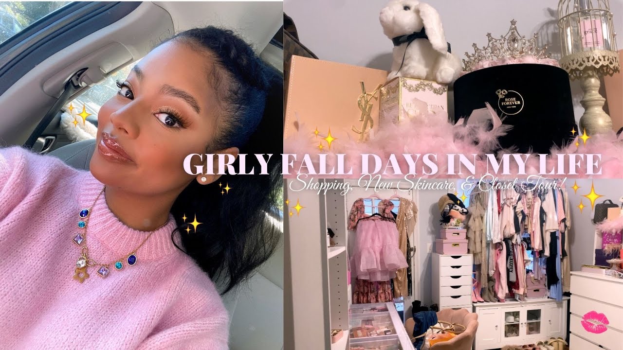 girly fall days vlog ♡ shopping, new skincare routine, closet tour & more! #girlyvlogs