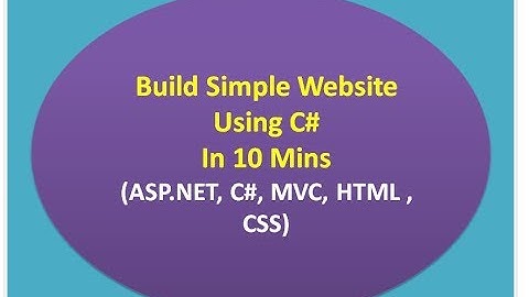 ASP.NET C# - Build Simple website using c# in 5 mins | Visual Studio