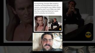 Willem Dafoe statement about filmng Christian Bale Stayed as Patrick Bateman #willemdafoe #hollywood