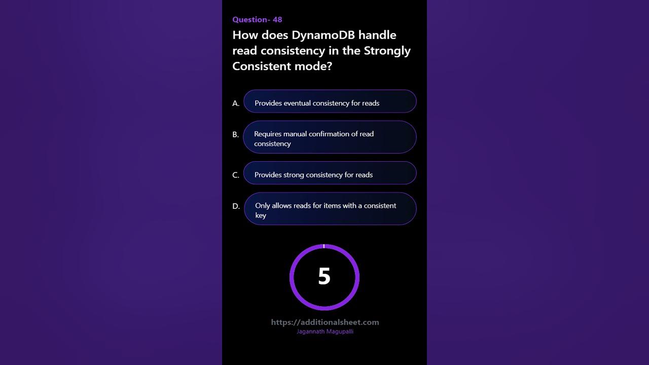 How does dynamodb handle read consistency in the strongly consistent
