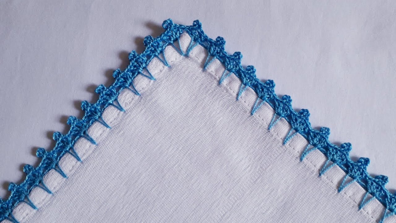 Bico de crochê em fralda simples e facil de fazer