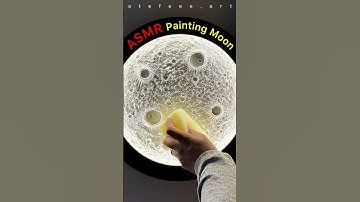 ASMR painting of the moon with texture  #shorts  #art