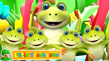 Lima kecil katak | Video edukasi anak | Kartun untuk anak | Little Treehouse | Lagu anak indonesia