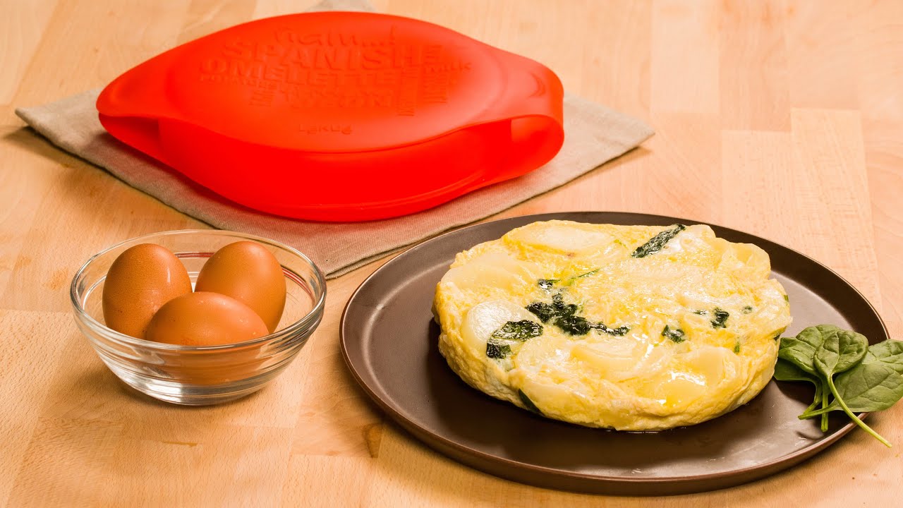 Huevos con espinacas al microondas