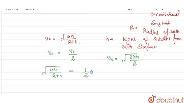 An artificial satellite is moving  in a circular orbit around  the earth   with  a