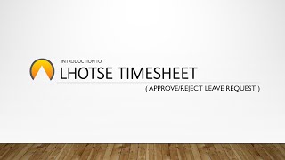 How to approve/reject leave request