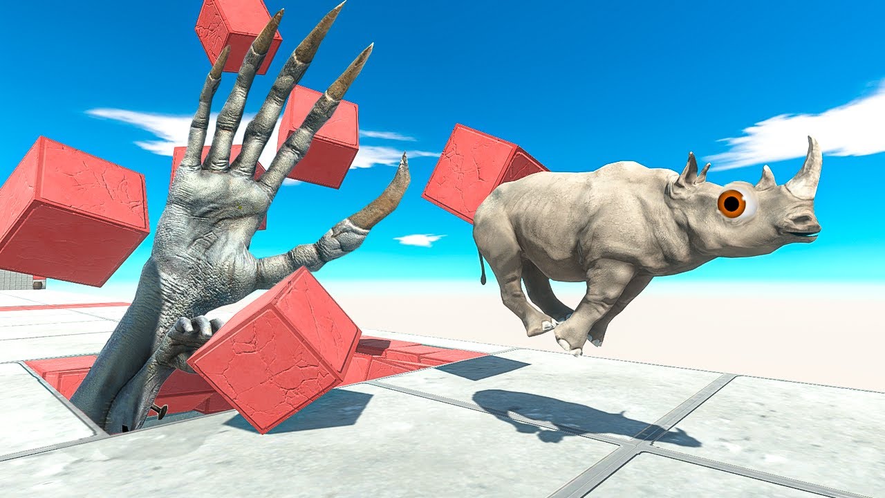 WHO CAN ESCAPE from the DEADLY HANDS - Animal Revolt Battle Simulator