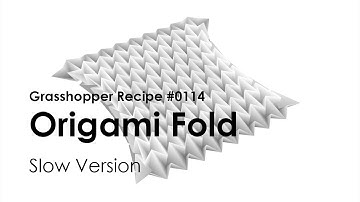 [Grasshopper Tutorial] 0114 Origami Fold using Kangaroo 2 (Slow ver.)