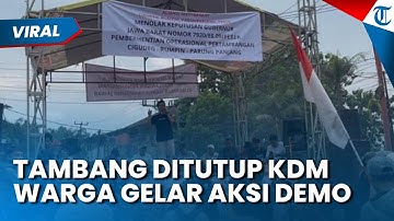 TAMBANG PARUNGPANJANG DITUTUP KDM! Warga Gelar Aksi Protes hingga Dirikan Panggung di Tengah Jalan
