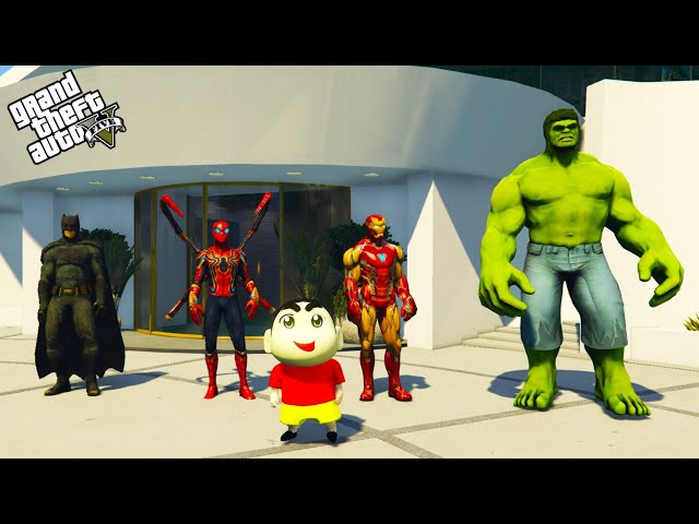 GTA 5 : Shinchan Joins Super Heroes Team in GTA 5 (GTA 5 Mods) class=