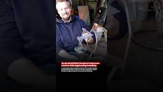 🚨 Scrap Metal Robot Sculpture Impresses Internet 😳 Engineering Creativity Goes Viral 🚨