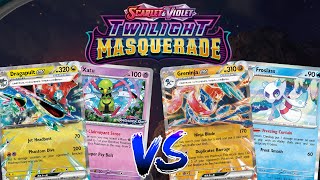 DRAGAPULT vs GRENINJA | Twilight Masquerade Pokemon TCG Match (Tabletop)