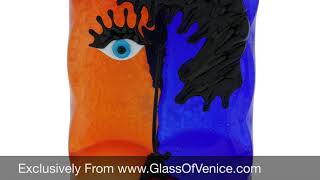 Murano Glass Picasso Head Rectangular