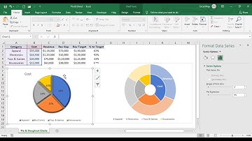 Pie and Doughnut Charts in Excel 2019