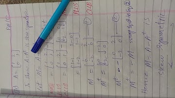 symmetric matrix, skew symmetric matrix, math 9 exercise 1.3 q8, ex 1.3 math 9 q8, ex 1.3 q 8
