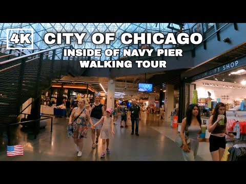 CHICAGO, ILLINOIS 🇺🇸 - INSIDE OF NAVY PIER WALKING TOUR, SUMMER 2023 [4K 60FPS]