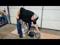 DIY Wood Floor Drum Sanding Step 1