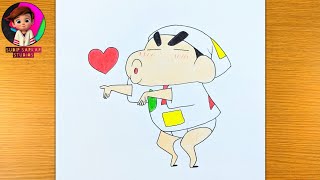 How to draw ShinChan step by step | Pencil sketch Shin-Chan Nohara yo yo screenshot 4