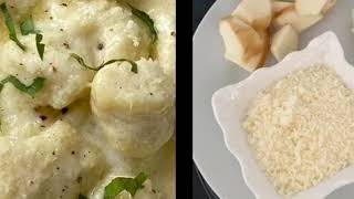 طبق نيوكي الإيطالي الشهير بالجبن????gnocchi 4 formaggi