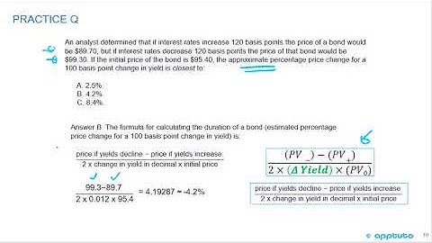 define, calculate, and interpret Macaulay, modified, and effective durations;