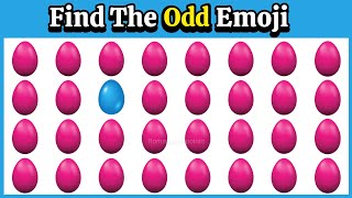 Find The Odd Emoji Out Spot The Difference To Win | Odd One Out Puzzle
