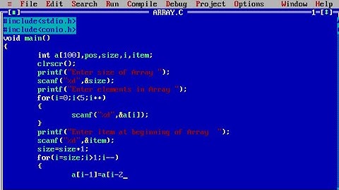 c program to insert element at the beginning of array | learn coding