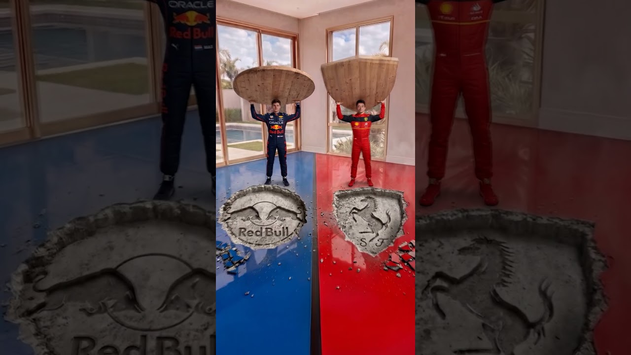 RED 🔴 vs BLUE 🔵: The Ultimate Ferrari vs. Red Bull Epoxy Duel! 🏎️💨 #ferrari #redbull #f1