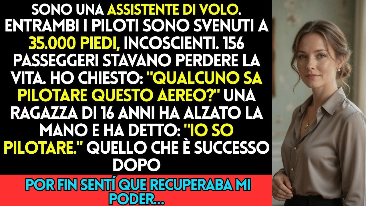 Il comandante è svenuto accanto a me. Poi anche il copilota è crollato sulla cloche, e all'improvviso mi sono ritrovata sola in cabina di pilotaggio, a 35.000 piedi, con 156 passeggeri dietro di...