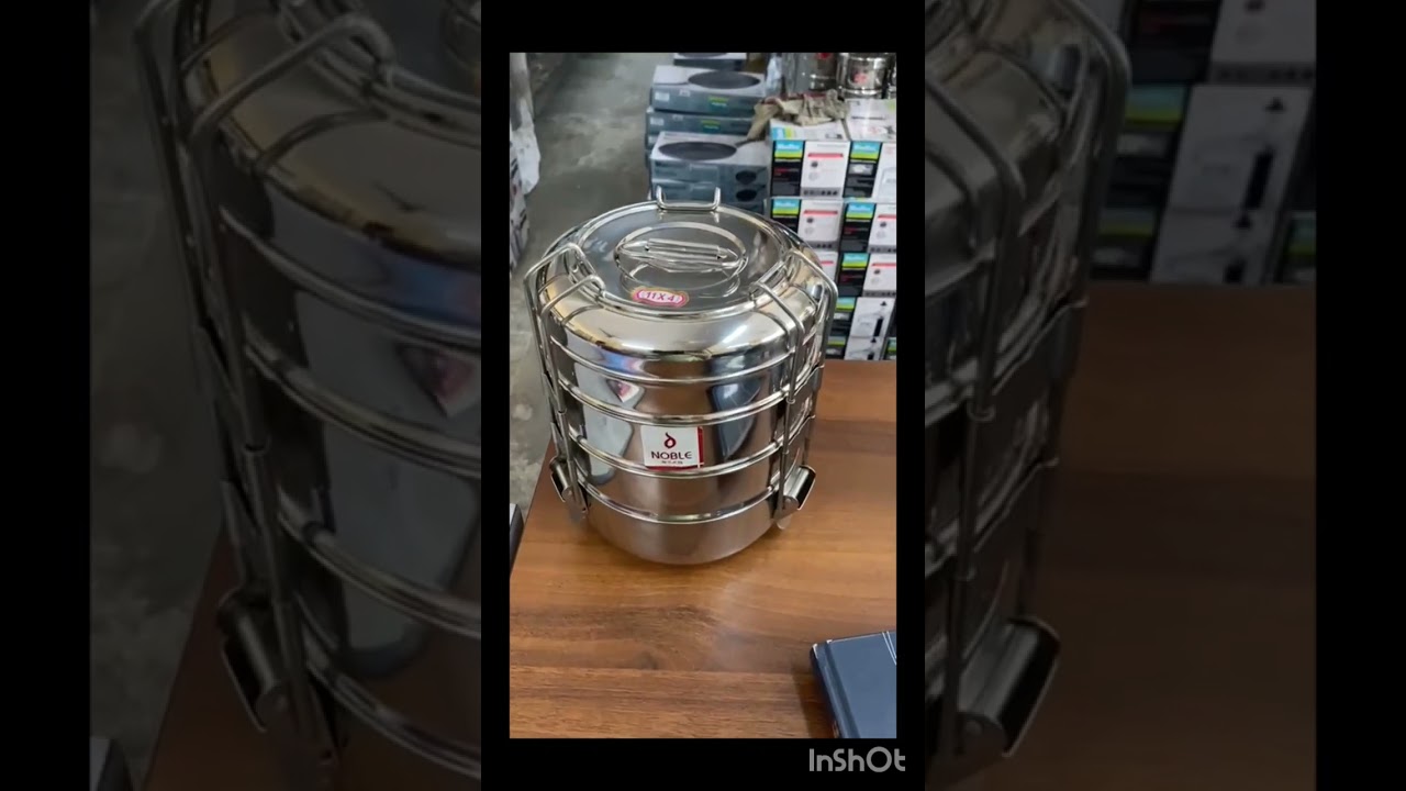 stainless steel Travelling tiffin carrier, size 11x4, weight 1.400kg 