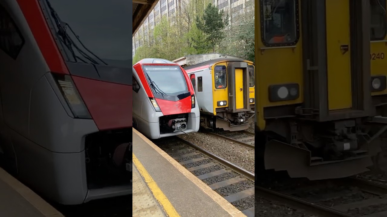 TFW train arriving at Cardiff Queen Street 