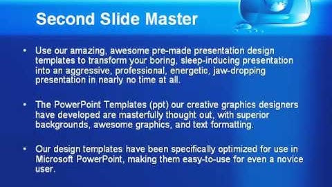 Blue Water Drop PowerPoint Template by PoweredTemplate.com