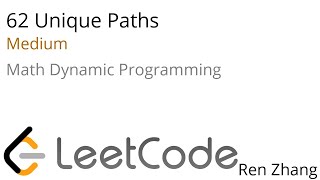 Leetcode 62 Unique Paths