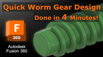 Worm Gear Design in Autodesk Fusion 360 | 4-Minute Tutorial