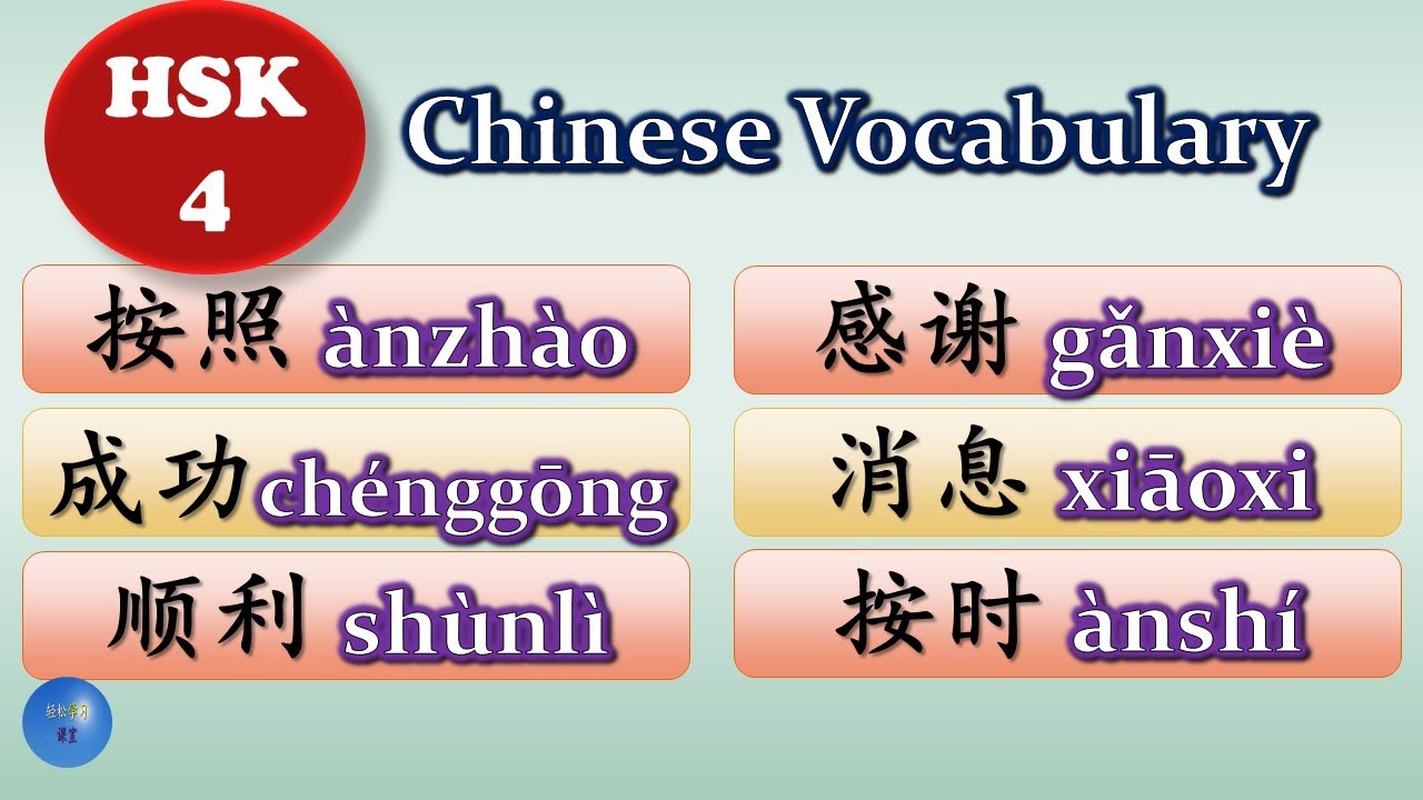 How to use 按照 成功 顺利 感谢 消息 按时 奖金 in Chinese HSK4 Lesson4 Chinese ...
