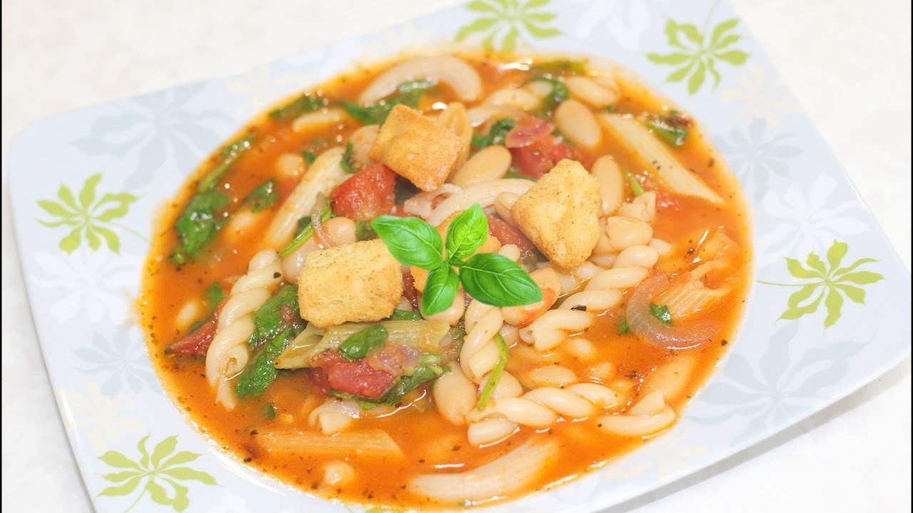 Quick Easy Pasta-Bean Stew Video Recipe | Bhavna