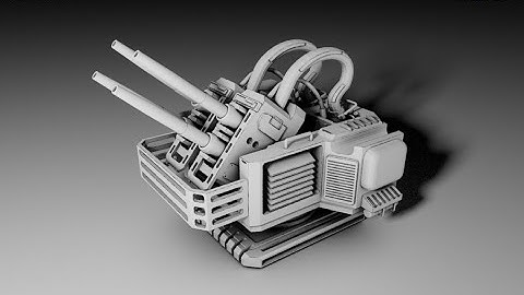 Turret MK. 3 Speed Modeling - Grid Modeler (blender addon)