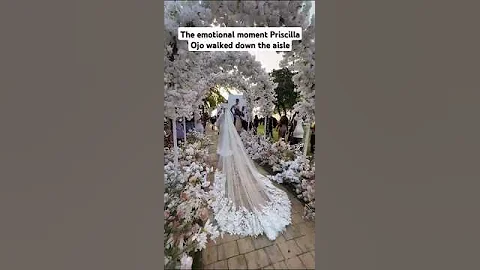 Priscilla Ojo walking down the aisle #wedding #naijaweddings