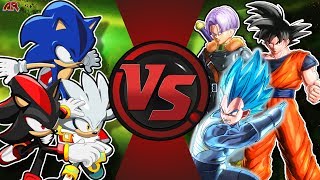 HEDGEHOGS vs SAIYANS! (Sonic Shadow Silver VS Goku Vegeta Trunks) CFC EP 195 ft Anime Live Reactions