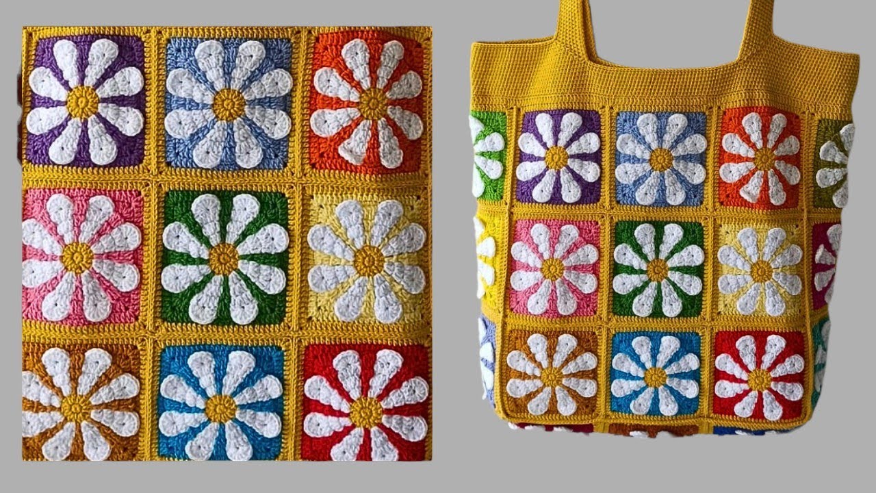 Beginner's Guide: How To Crochet A Retro Daisy Flower Granny Square 👉Step by Step Tutorial @sara1111