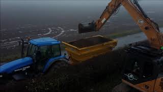 Case CX130 working hard
