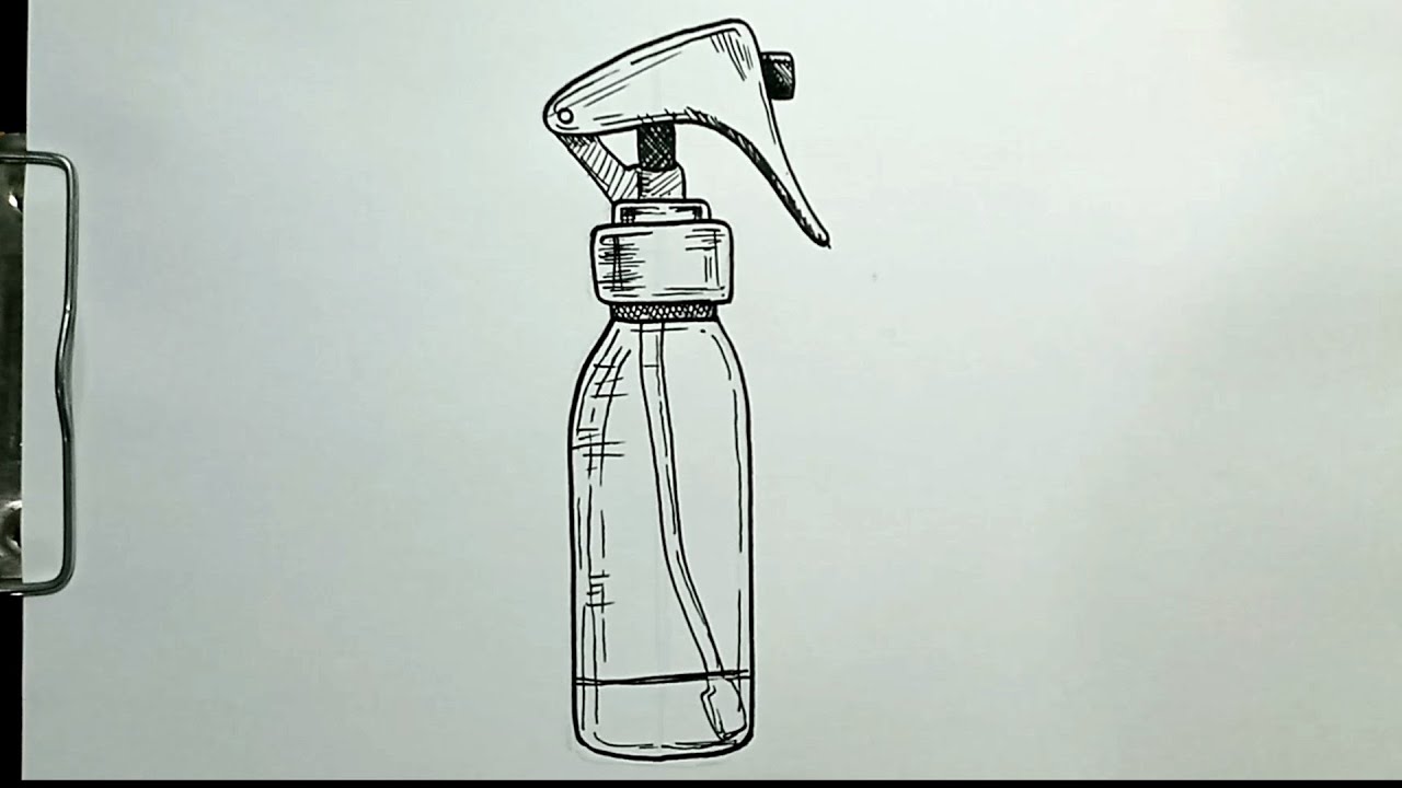 How to Draw Hair Spray Bottle YouTube