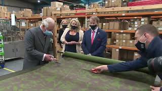 The Prince of Wales visits BCB International factory in Cardiff