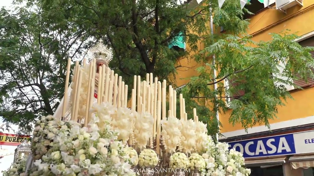 Traslado de María Stma de la Pureza a la Procesión Magna Mariana 2024 en Cáceres