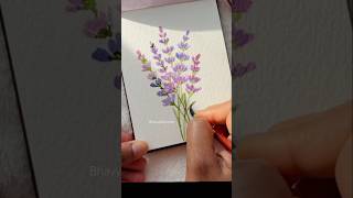 Easy and simple lavender sprigs painting in watercolor