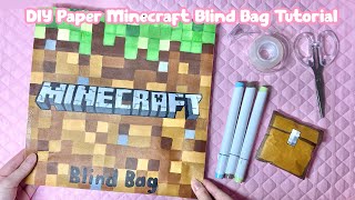 🤎paper diy💚 HOW TO MAKE giant paper Minecraft blind bag | ASMR | tutorial | applefrog