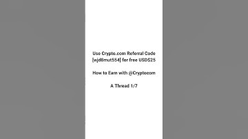 Use Crypto.com Referral Code [wjd8mut554] for free USD$25  How to Earn with @Cryptocom  A Thread 1/7